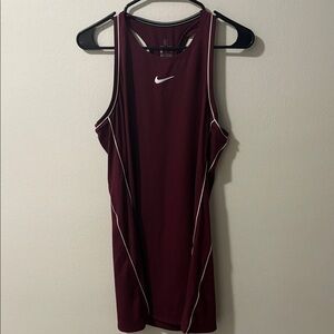 Nike Maroon Athletic Tank with White Accents